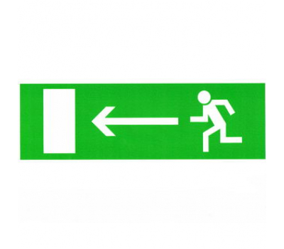 Информационный знак: Направление к выходу налево 100 Информационный знак: Направление к выходу налево 100