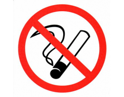 Информационный знак: Курить запрещено ПВХ 200х200                      