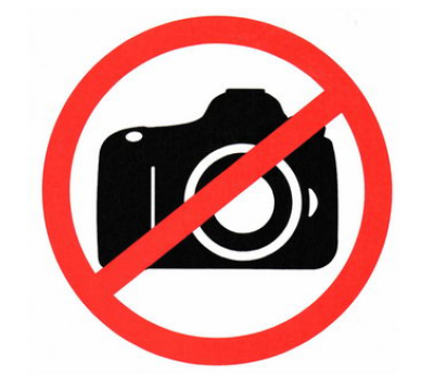 Информационный знак: Фотосъемка запрещена ПВХ 150х150
