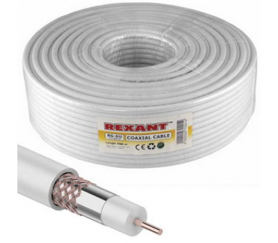 Кабель коаксиальный: 01-2221 RG-6U+Cu 64% 100м(б)