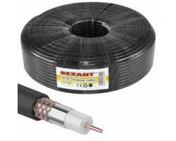 Кабель коаксиальный: 01-2222 RG-6U+Cu 64% 100м(ч)                      