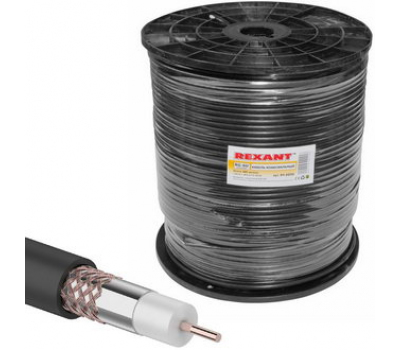 Кабель коаксиальный: 01-2232 RG-6U+Cu 64% 305м(ч)