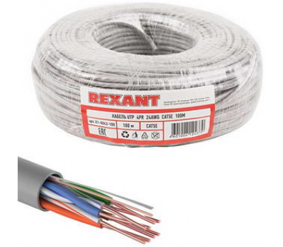 Витая пара: 01-0043-100 U/UTP 5e PVC 4PR 24AWG