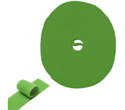 Хомут: лента-липучка 5м х 20мм, зеленая
