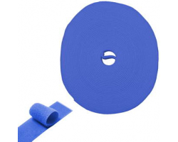 Хомут: лента-липучка 5м х 20мм, синяя                    
