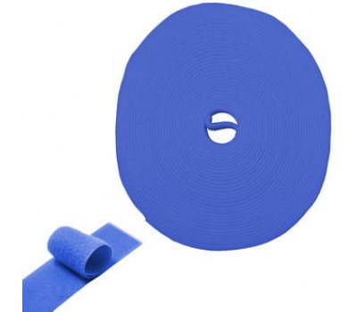 Хомут: лента-липучка 5м х 20мм, синяя