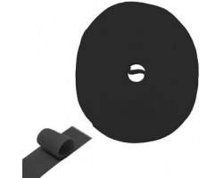 Хомут: лента-липучка 5м х 20мм, черная                   