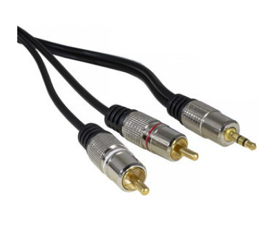 Аудио/Видео шнур: Stereo 3,5 mm - 2 RCA GM 1.5m