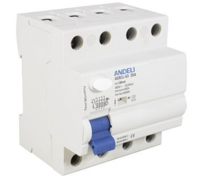 Автоматический вык.: ADB1L-63 4P 25A 30mA тип AC 6kA