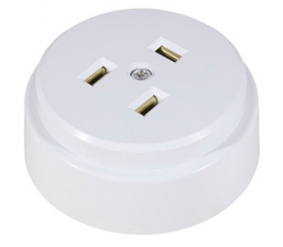 Розетка: РШ 2P+PE 250В белая