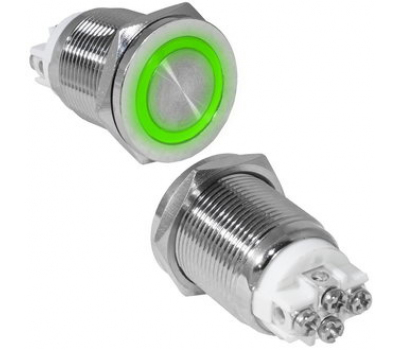 Кнопка антивандальная: GQ19PF-10ZE/G/N off-on Кнопка антивандальная: GQ19PF-10ZE/G/N off-on