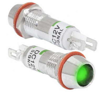 Светодиод в корпусе: L-615-G  12v   (8mm)