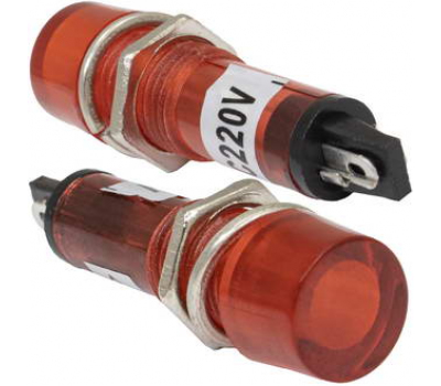 Неоновая лампа в корпусе: N-804-R 220V Неоновая лампа в корпусе: N-804-R 220V