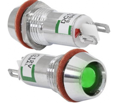 Светодиод в корпусе: L-617-G 12v (12mm) Светодиод в корпусе: L-617-G 12v (12mm)