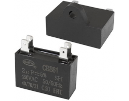 Конденсатор: CBB61 2 uF 450V 4 PIN (SAIFU) Конденсатор: CBB61 2 uF 450V 4 PIN (SAIFU)