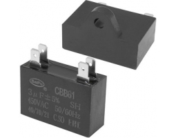 Конденсатор: CBB61 3 uF 450V 4 PIN (SAIFU) Конденсатор: CBB61 3 uF 450V 4 PIN (SAIFU)