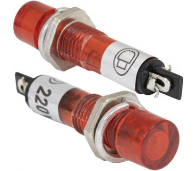 Неоновая лампа в корпусе: N-814-R 220V Неоновая лампа в корпусе: N-814-R 220V