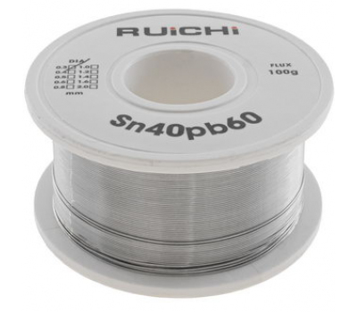 Припой: Sn40/Pb60 d0.3mm 100g flux Припой: Sn40/Pb60 d0.3mm 100g flux