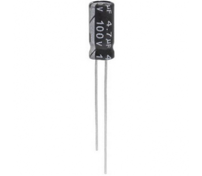 Конденсатор: 4.7 UF 100V 105*C 5*11 (JWCO) Конденсатор: 4.7 UF 100V 105*C 5*11 (JWCO)