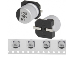 Конденсатор: 100 uF 16 V 105C 6.3*5.4 VT Конденсатор: 100 uF 16 V 105C 6.3*5.4 VT