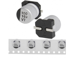 Конденсатор: 100 uF 16 V 105C 6.3*5.4 VT Конденсатор: 100 uF 16 V 105C 6.3*5.4 VT