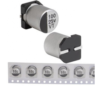 Конденсатор: 100 uF  25 V   105C   6.3*7.7   VT