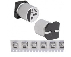 Конденсатор: 220 uF 16 V 105C 6.3*7.7 VT Конденсатор: 220 uF 16 V 105C 6.3*7.7 VT