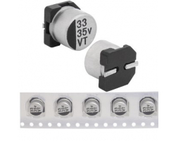 Конденсатор: 33 uF 35 V 105C 6.3*5.4 VT Конденсатор: 33 uF 35 V 105C 6.3*5.4 VT