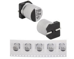Конденсатор: 220 uF 25 V 105C 8*10.5 VT Конденсатор: 220 uF 25 V 105C 8*10.5 VT