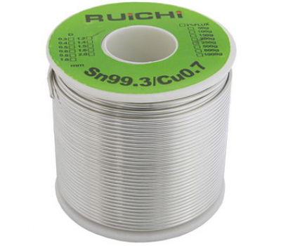 Припой: Sn99.3/Cu0.7 d1.2mm 250g Припой: Sn99.3/Cu0.7 d1.2mm 250g