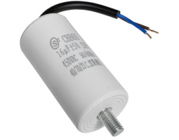 Конденсатор: CBB60 16uF 450V WIRE+SCREW (SAIFU) Конденсатор: CBB60 16uF 450V WIRE+SCREW (SAIFU)