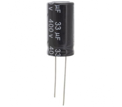 Конденсатор: 33 UF 400V 105*C 13*25 (JWCO) Конденсатор: 33 UF 400V 105*C 13*25 (JWCO)