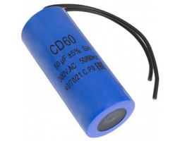 Конденсатор: CD60 50uF 300V WIRE Конденсатор: CD60 50uF 300V WIRE