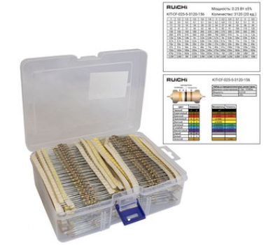 Резистор: KIT-CF-025-5-3120-156