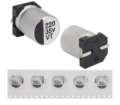 Конденсатор: 220 uF  35 V   105C   8*10.5   VT