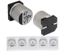 Конденсатор: 47 uF 100 V 105C 10*10.5 VT Конденсатор: 47 uF 100 V 105C 10*10.5 VT