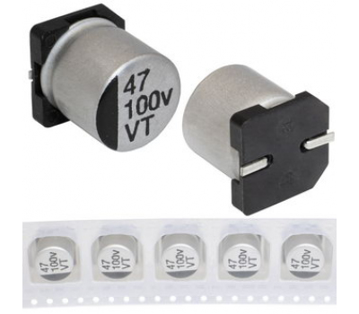 Конденсатор: 47 uF 100 V 105C 10*10.5 VT Конденсатор: 47 uF 100 V 105C 10*10.5 VT