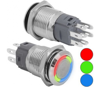 Кнопка антивандал.: GQ16B-10E/RGB/N off-(on) Кнопка антивандал.: GQ16B-10E/RGB/N off-(on)