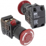 Кнопка: AE-22 d22мм 1з+1р 240В с фикс.красн               