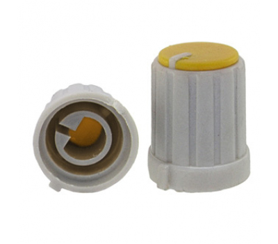 Ручка приборная: RR4853 (6mm п.круг  желтый)