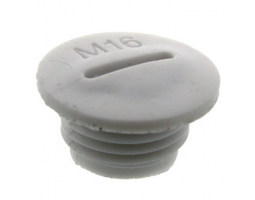 Заглушка для кабельных вводов: Заглушка MG-16 Серый пластик                      