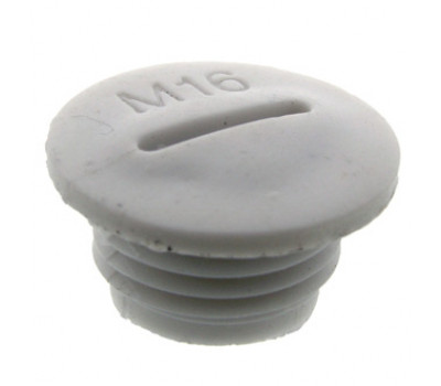 Заглушка для кабельных вводов: Заглушка MG-16 Серый пластик