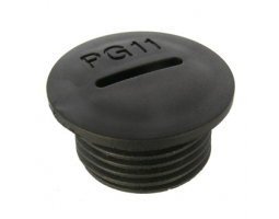 Заглушка для кабельных вводов: Заглушка PG11 Черный пластик                      