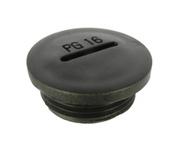 Заглушка для к.в.: Заглушка PG16 Черный пластик                      