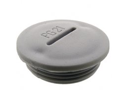 Заглушка для кабельных вводов: Заглушка PG21 Серый пластик                       