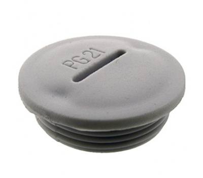 Заглушка для кабельных вводов: Заглушка PG21 Серый пластик