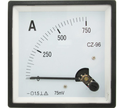 Щитовой прибор: Амперметр 750А     (96х96)