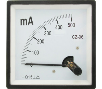 Щитовой прибор: МилиАмперметр   500ма (96х96)