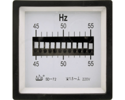 Частотомер: ЧМ 45-55Гц 220В  reed (72х72)                     