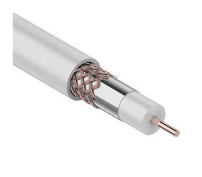 Кабель коаксиальный: RG-6U Cu/Cu, 75% 75 Ом 100m